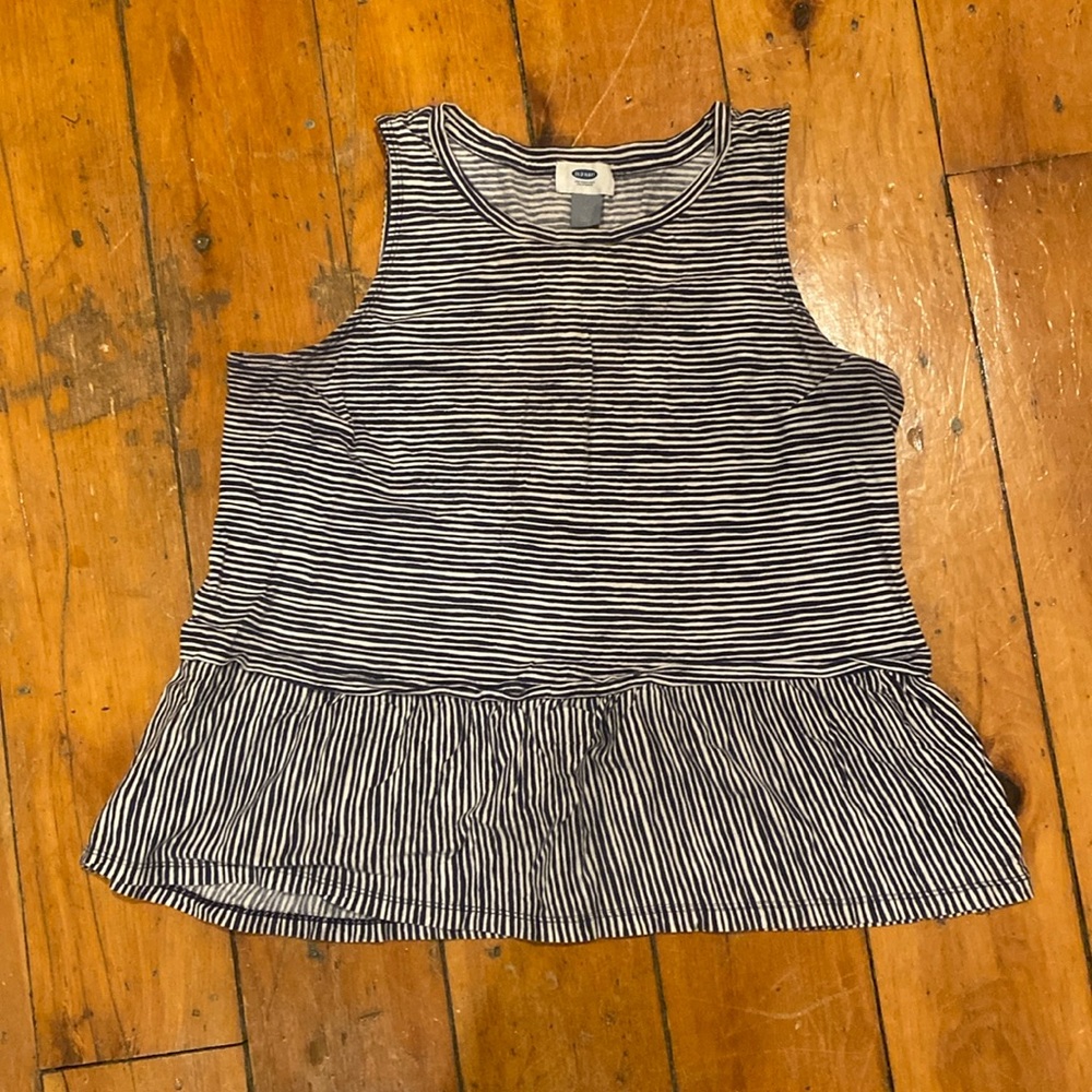 Old Navy striped peplum top